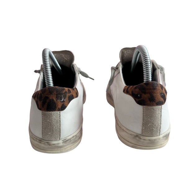 P448 John White Leopard Print Sneakers women's size 38 US 8 ITALY 38  41 US 10.5 - Picture 7 of 13